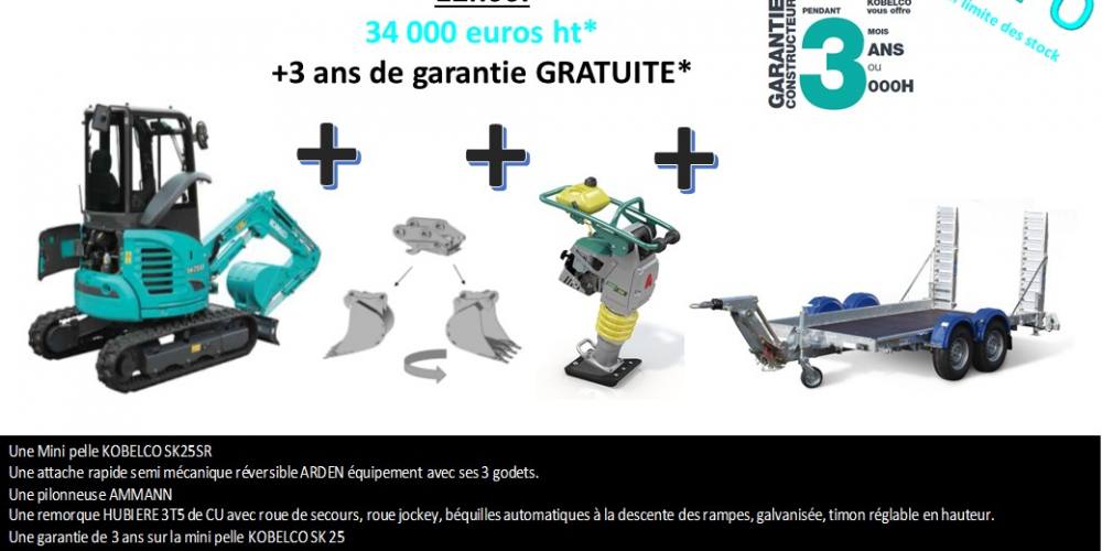 Promotion Juin 2018 – Minipelle Kobelco SK25SR-6